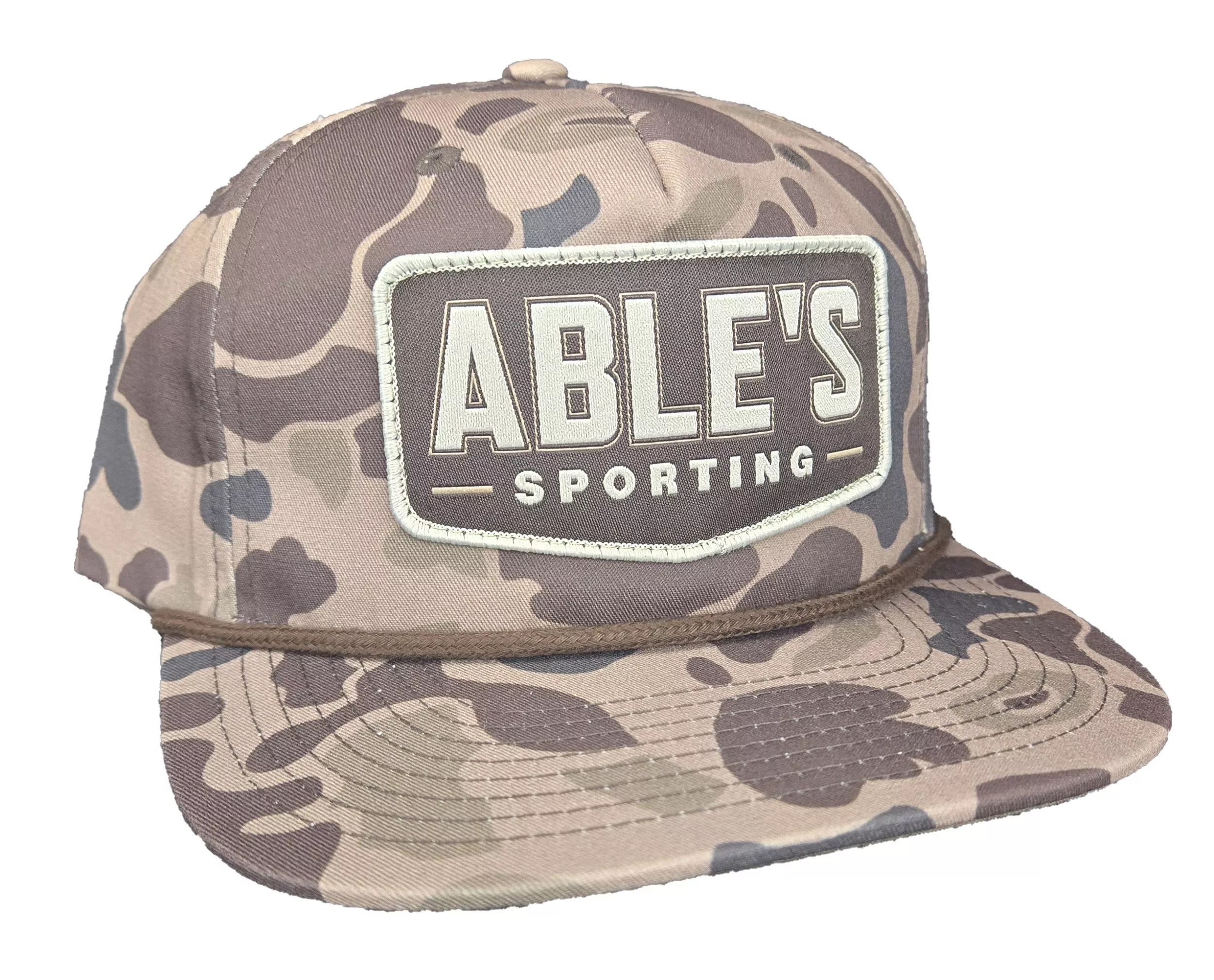 Able's Cap, Richrdson Bark Duck Camo w/ Brown Rope (AC016)