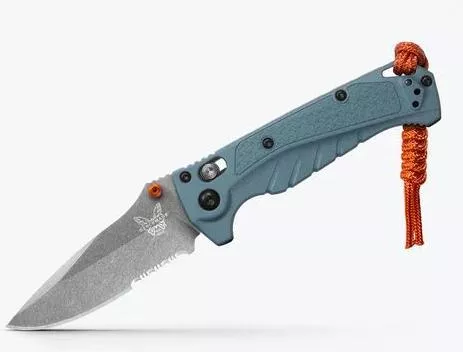 Benchmade Mini Adira Folding Knife w/Partially Serrated Edge Drop Point Blade (18065SBT-01)