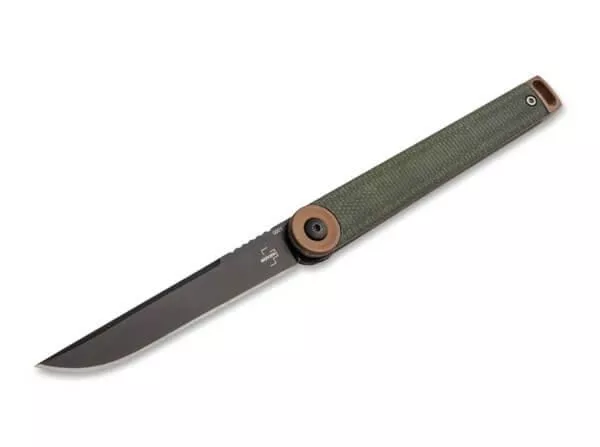 Boker Plus Kaizen Folding Knife, Green Canvas Micarta (01BO391)