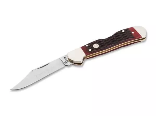 Boker Treebrand Copperhead Backlock Folding Knife, Red Bone (110874)