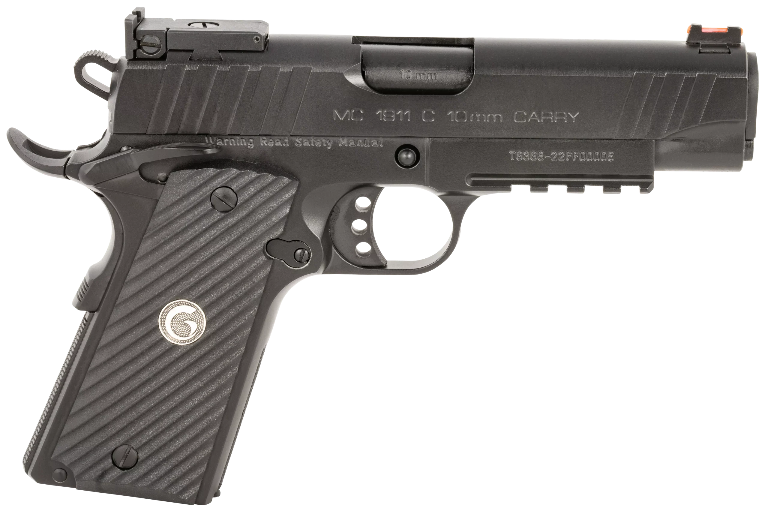 EAA MC1911 C Commander Pistol 390605, 10mm Auto, 4.40in, Black Grips, Black Finish, 9 Rds