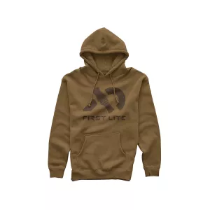 First Lite Men's Duck Call Logo 2.0 Hoodie Saddle Medium