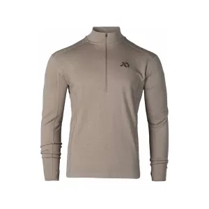 First Lite Men's Kiln Quarter Zip Base Layer Shirt Walnut Medium