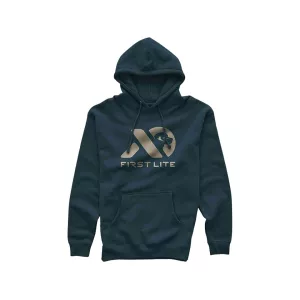 First Lite Men's Pheasant Logo Hoodie Navy Medium