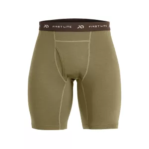 First Lite Men's Wick Long Boxer Briefs Conifer Medium