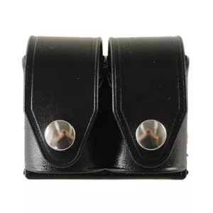 HKS Double Speedloader Pouch Hytrel Plain Black Medium