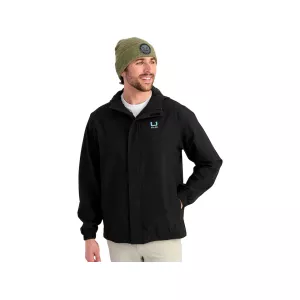 Huk Men's Storm 2.0 Rain Jacket Black Medium