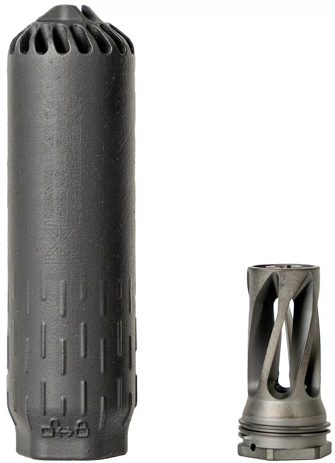 HUXWRX Flow 6K Flow-Through Suppressor QD Mount, Black