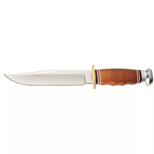 KA-BAR BOWIE 6.9375" W/LEATHER