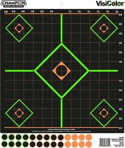 SIGHT-IN TGT 5PK W/130 RT PAS