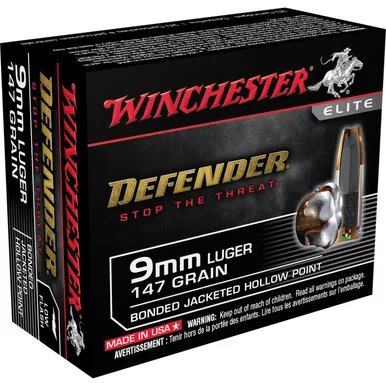Winchester Defender 9MM 147gr JHP