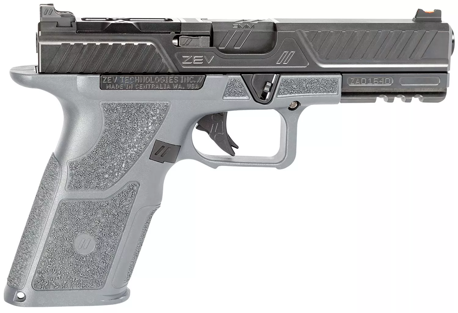 Zev Technologies OZ9 Combat Optic Ready Pistol OZ9STDCOMG, 9mm, 4.49in, Gray Polymer, Gray Finish, 17 Rds